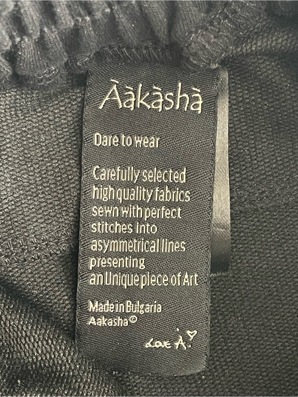 Aakasha Black Drop Crotch Drawstring Pants XS Minimalist Avant Garde - Picture 7 of 10